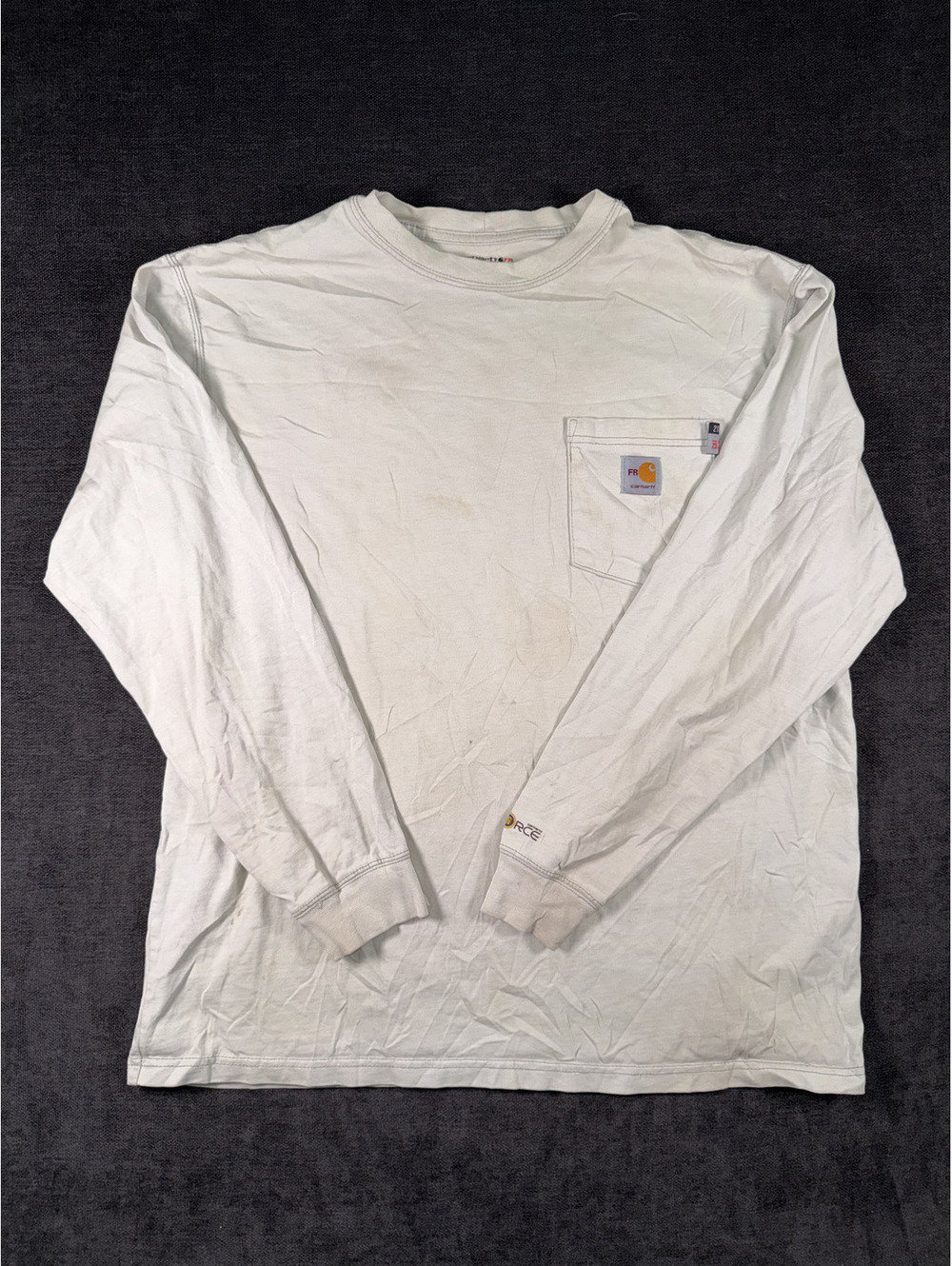 Carhartt FR Loose Fit Long Sleeve T-Shirt Large White Workwear